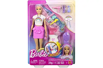 Barbie Panenka Duhové vlasy s třpytivým stylingem JJP07