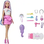Barbie Panenka Duhové vlasy s třpytivým stylingem JJP07