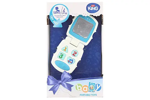 Baby telefon modrý na baterie