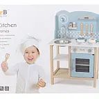 Dřevěná kuchyňka modrá POŠKOZENÝ OBAL