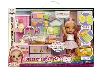 Rainbow High Sada s malou sestřičkou - cukrárna TV PONIČENÝ OBAL