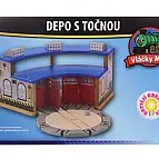 Vláčky Max - Depo s točnou pro 4 loko