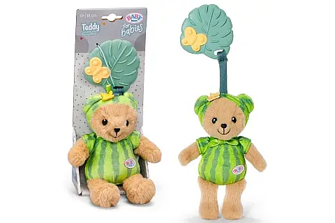 BABY born for babies Medvedík Teddy - melounek, 18 cm
