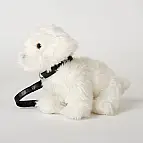 Plyš Maltézák s vodítkem 28 cm