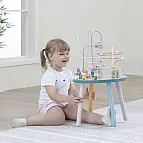 Dřevěný hrací stolek s labyrintem
