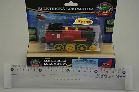 Vláčky Max - Elektrická lokomotiva červená
