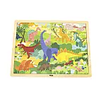 Dřevěné puzzle 48 dílků - dinosauři
