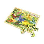 Dřevěné puzzle 48 dílků - dinosauři