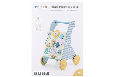 Dřevěné chodítko v české krabici