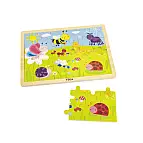 Dřevěné puzzle 24 dílků - louka