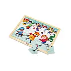Dřevěné puzzle 24 dílků - zima