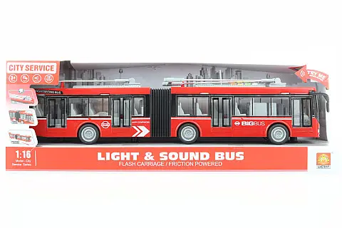 Trolejbus kloubový červený na baterie