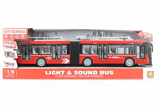 Trolejbus kloubový červený na baterie