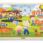 Dřevěné puzzle 24 dílků - podzim