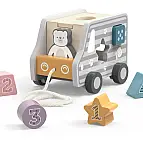 Dřevěná tahačka a vkládačka - nákladní auto