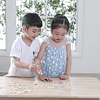 Dřevěné puzzle - smysly
