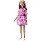 Barbie Fashionistas Modelka v šatech s růžovým paisley vzorem JJ