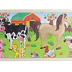 Dřevěné puzzle se zvířátky 96 dlků