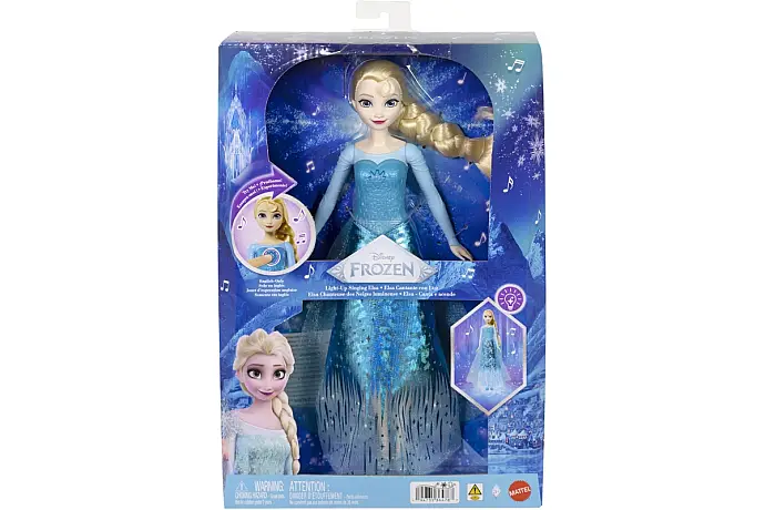 Frozen Anglicky zpívající panenka Elsa se světly JLJ07