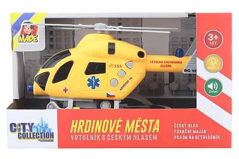 Záchranný vrtulník baterie český hlas