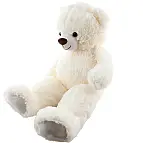 Plyš Medvěd 90cm bílý