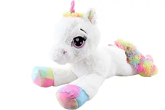Plyš Jednorožec 80cm bílý