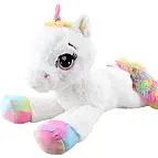 Plyš Jednorožec 80cm bílý