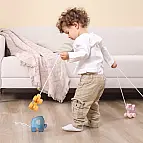 Dřevěná tahačka liška