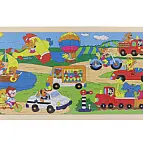 Dřevěné puzzle doprava 96 dílků