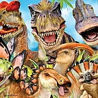 Puzzle 3D - Smějící se dinosauři