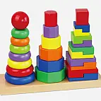 Dřevěná pyramida 3v1
