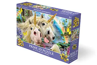 Puzzle 3D - Smějící se jednorožci