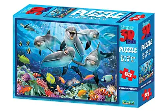 Puzzle 3D - Delfíni