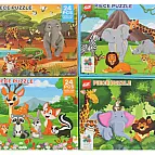 Puzzle 24 dílků zvířátka 12/bal