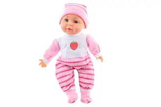 Miminko zvukové 30 cm růžový obleček
