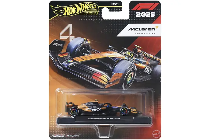 Hot Wheels Angličák Premium Formula 1 MClaren - Lando Norris #4