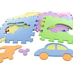 Pěnové puzzle 9 ks dopravní prostředky