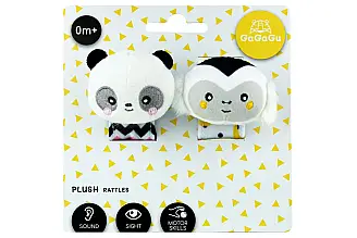 GAGAGU Plyšové chrastítko na ruku Opice Panda