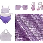 Rainbow High Fashion panenka v plavkách - Violet Willow