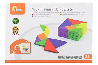 Dřevěné magnetické tangramy