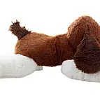 Plyš pes ležící světlý 36 cm