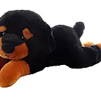 Plyš pes ležící tmavý 40 cm