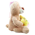 Plyš medvídek s hvězdičkou růžový 23 cm