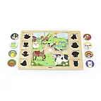 Dřevěné puzzle zvířátka 9 dílků