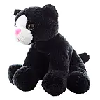 Plyš Kočka černá 14 cm se stabilizačními kuličkami
