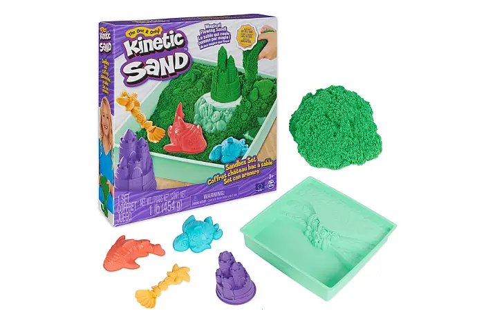 Kinetic Sand Krabice Tekutého Písku S Podložkou Zelená