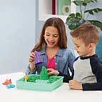 Kinetic Sand Krabice Tekutého Písku S Podložkou Zelená