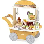 Dřevěný obchod hamburgery